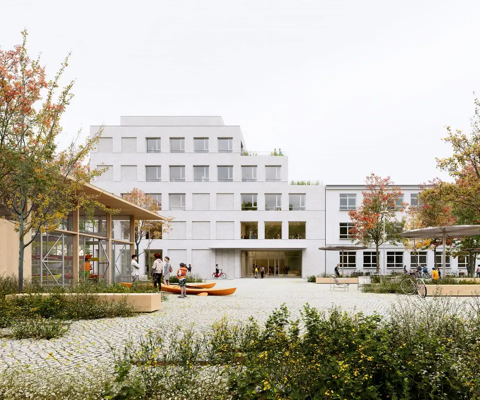 High School No. 3 Extension and Oder Riverfront, Wrocław